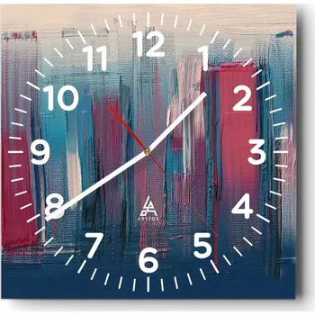 Hodiny Nástěnné hodiny do obýváku 40x40 Umění Bezhlučné Hodiny na skle Tiché