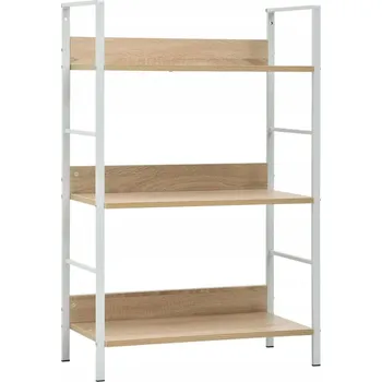 Knihovna Regál 3-patrový dub/bílý 60x27,6x90,5 cm