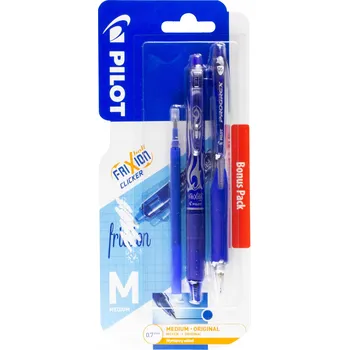 Sada PILOT FRIXION Clicker 0,7 modrá + automatická tužka + náplň