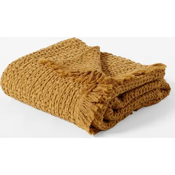 Prostěradlo Přehoz MrTowel bavlna 200 cm x 125 cm žlutý