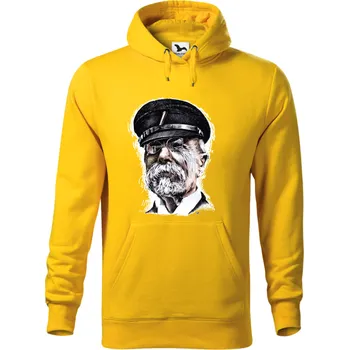 Pánská mikina Mikina - Tomáš Garrigue Masaryk Barva: Žlutá (04), Velikost: XL, Střih: Pánské