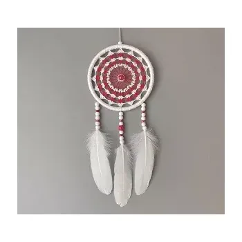 Lapač snů Lapač zlých snů - bílý 15 x 40 cm č.6 (S husím peřím )