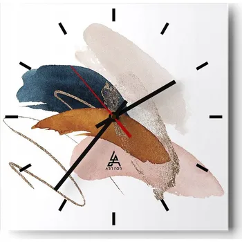 Hodiny Velké nástěnné hodiny 40x40 Abstrakce Skleněné tiché hodiny