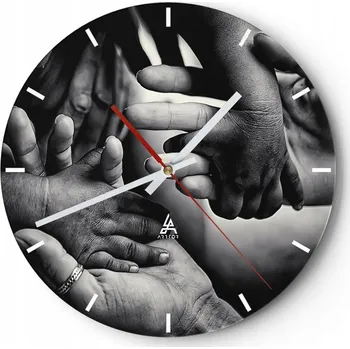 Hodiny Nástěnné hodiny do kuchyně 30x30 Ručičky Skleněné hodiny do obýváku Loft Tiché