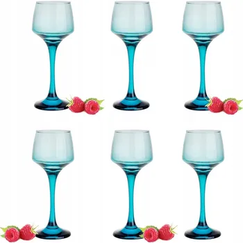 Sklenice Skleničky na likér, skleničky na tinkturu Glasmark modré 75 Ml 6 ks