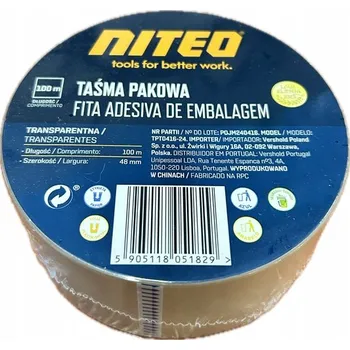 Lepicí páska Balicí páska Niteo průhledná šířka 48 mm délka 100 m 1 ks