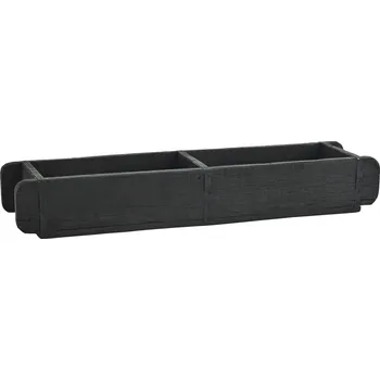 Úložný box MADAM STOLTZ Úložný box z recyklovaného dřeva Black