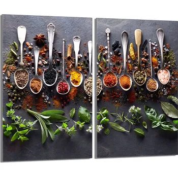 Kuchyňské prkénko Skleněná ochranná deska na sporák 30x52 Koření DO KUCHYNĚ