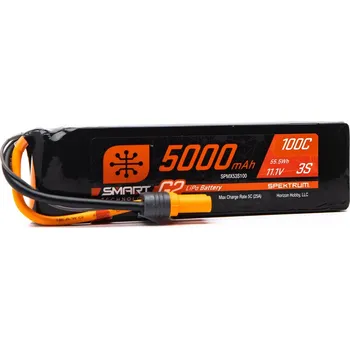 RC model letadla Spektrum Smart G2 LiPo 11.1V 5000mAh 100C IC5 - SPMX53S100