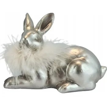 Velikonoční dekorace LEŽÍCÍ VELIKONOČNÍ ZAJÍČEK KRÁLÍK ŠAMPAŇ