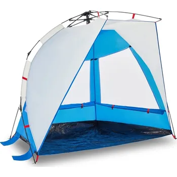 Stan OMAXI Plážový stan 2 osoby azurově modrý rychloupínací nepromokavý 457982