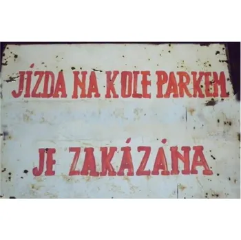 Obraz Cedule Jízda na kole parkem je zakázána