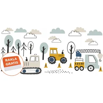 Fototapeta Naklejka na ścianę dla dzieci budowa Traktor