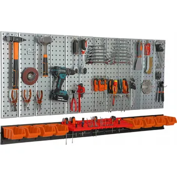 Obraz Kovová dílenská stěna / panel na nářadí