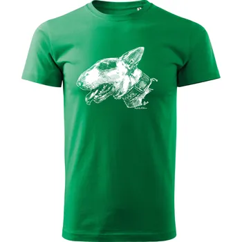 Pánské tričko Tričko - Anglický bulteriér Barva: Zelená (16), Velikost: 110 cm/4 roky, Střih: Dámské