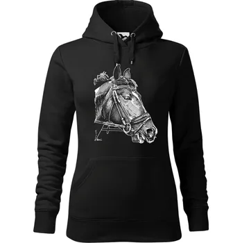 Dámská mikina Mikina - Kůň Barva: Černá (01), Velikost: XXL, Střih: Dámské