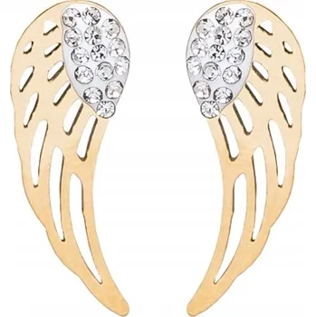 Náušnice Dámské Náušnice Sajbazar se zirkony, 2 cm, zlaté