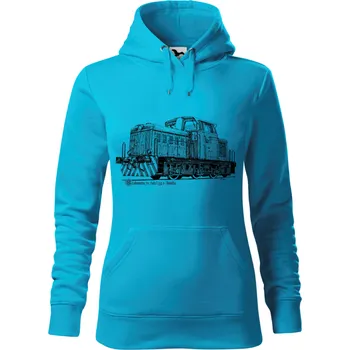 Dámská mikina Mikina - T 334 - Rosnička Barva: Modrá - tyrkysová (44), Velikost: XXL, Střih: Dámské