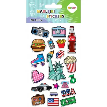 samolepka Nafouklé Samolepky - Funky USA Happy Color