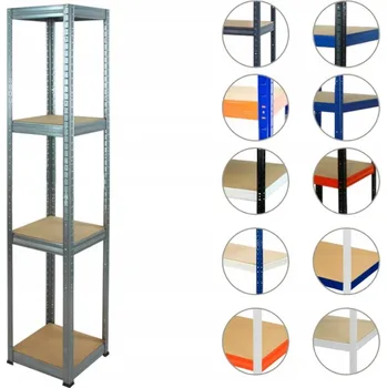 Dílenský regál Skladový regál pozink kovový regál do garáže HELIOS 196x050x50 4 police