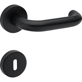 Dveřní kování TI - COSLAN - R AP 2000 rozety BB, klika/klika BS - Černá matná (153)