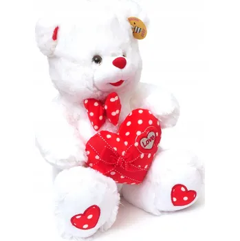 plyšák Plyšová Hračka bílý medvídek pro holku, 36 cm