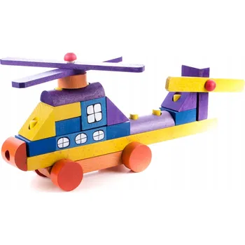 ostatní stavebnice Dřevěné Stavebnice Tarnawa , velký barevný vrtulník