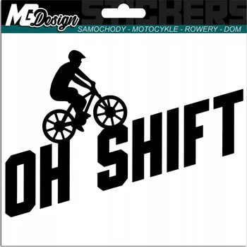 Samolepicí dekorace na vozidlo NÁLEPKA na auto MOUNTAINBIKE OH SHIFT 10x14 cm