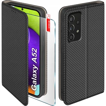Pouzdro na mobilní telefon Flipové pouzdro KrainaGSM pro Samsung Galaxy A52 černé