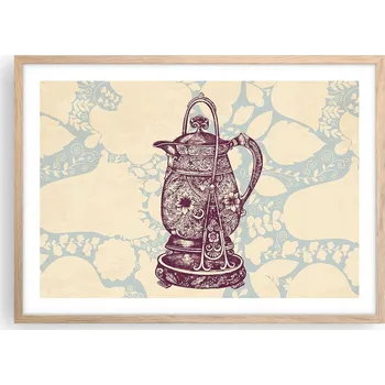 Obraz Plakát v rámu světlý dub do obývacího pokoje ložnice 70x50 džbán moderní obraz