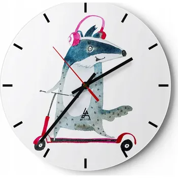 Hodiny Nástěnné hodiny do kuchyně 30x30 Dětské hodiny na skle do obýváku Tiché