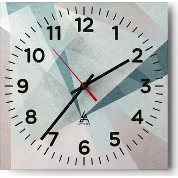 Hodiny Kuchyňské nástěnné hodiny 30x30 Abstrakce Skleněné hodiny do obýváku Moderní Tiché