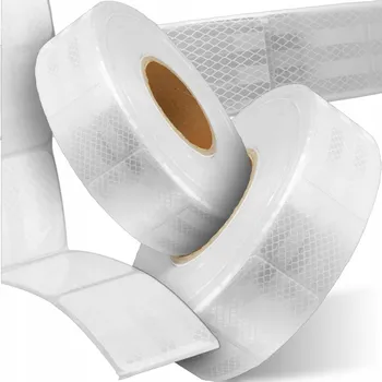 Lepicí páska 1M REFLEXNÍ PÁSKA SAMOLEPICÍ SEGMENTŮ BÍLÁ