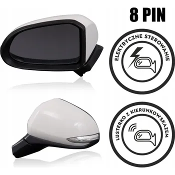 Zavěšení kol HYUNDAI SANTA FE IV TM 2018-2020 Zpětné zrcátko sklopné LEVÉ 8 PIN 87610S2200