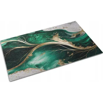 Rohožka Dekorativní rohožka do interiéru Zelený mramor