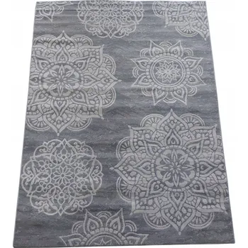 Koberec Koberec plyšový mandala šedo-béžový 133x190
