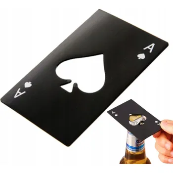 Otvírák OTVÍRÁK NA LAHVE A KORUNKY KOVOVÁ KARTA PEVNÝ DO PENĚŽENKY