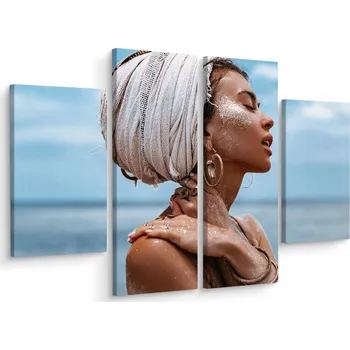 Obraz Vícedílný obraz ŽENA v turbanu 3D 120x90