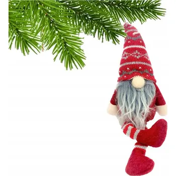 Vánoční ozdoba VÁNOČNÍ SKŘÍTEK V KRÁSNÉ ČEPICI ZÁVĚSNÁ OZDOBA NA STROMEČEK Mikuláš DEKORACE