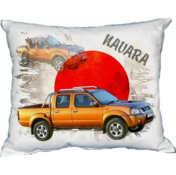 Povlak na dekorativní polštářek Polštářek s osobním autem Nissan Navara (Polštářek s osobním autem )