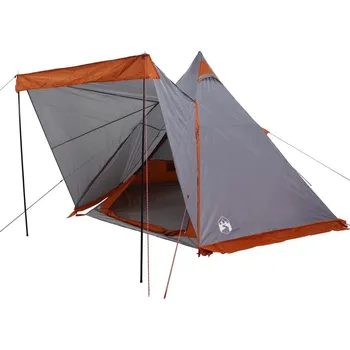 Stan OMAXI Rodinný stan týpí pro 6 osob šedý a oranžový nepromokavý 656781