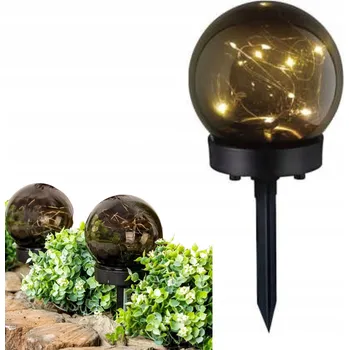 Venkovní osvětlení LED zahradní lampa 2700K SOLÁRNÍ KOULE 10cm