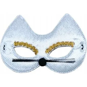 Karnevalová maska SUPER Maska Kočka Kotě Bílá TC53158B