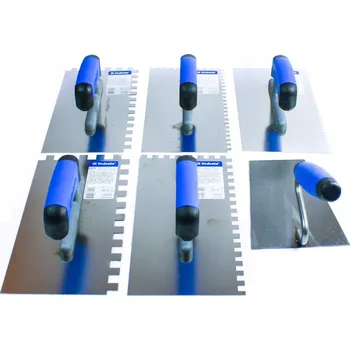 Zednické hladítko Nerezové hladítko 130x270mm zubové + zednická lžíce KUBALA