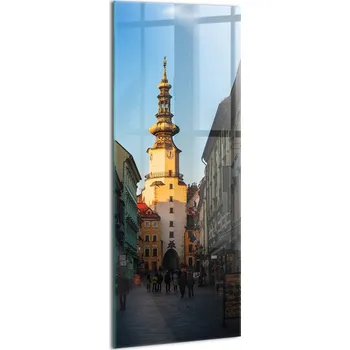 Obraz Skleněný obraz na zeď do pokoje Závěsný Michalská brána v Bratislavě 50x125
