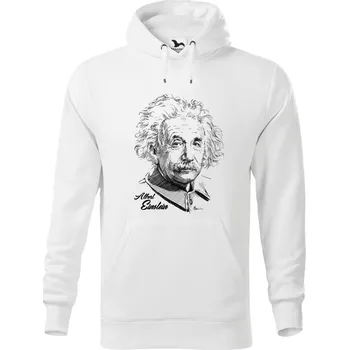 Dámská mikina Mikina - Albert Einstein Barva: Bílá (00), Velikost: 3XL, Střih: Pánské