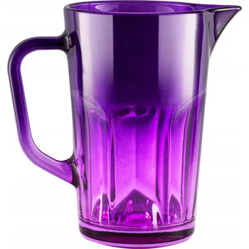 SKLENĚNÝ DŽBÁN NA LIMONÁDU, NÁPOJE A VODU 1,23 L S UCHEM FIALOVÝ OMBRE