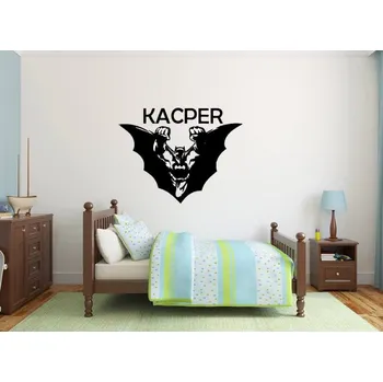 Samolepící dekorace Samolepka na zeď BATMAN jméno dítěte dekorace