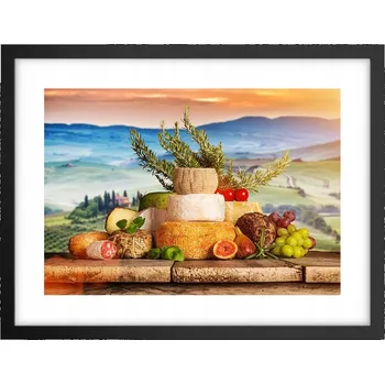 Obraz Obraz plakát v černém rámu do obýváku 40x30 Toskánsko foto na zeď