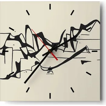 Hodiny Velké nástěnné hodiny 40x40 Minimalistické skleněné hodiny Tiché